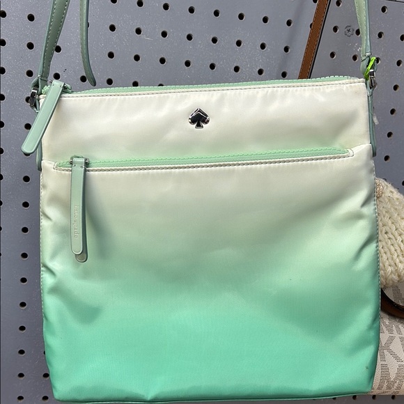 kate spade Handbags - Kate Spade Green and Cream Crossbody Bag